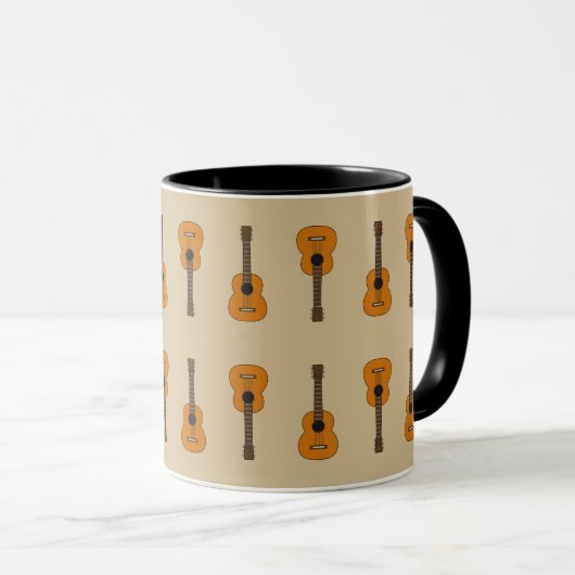 Mug Carton simple de guitare acoustique (Devant droit)