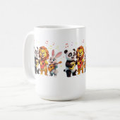 Mug 🎵 Cartoon Animal Music Party – Fun & Cute Musical (Devant gauche)