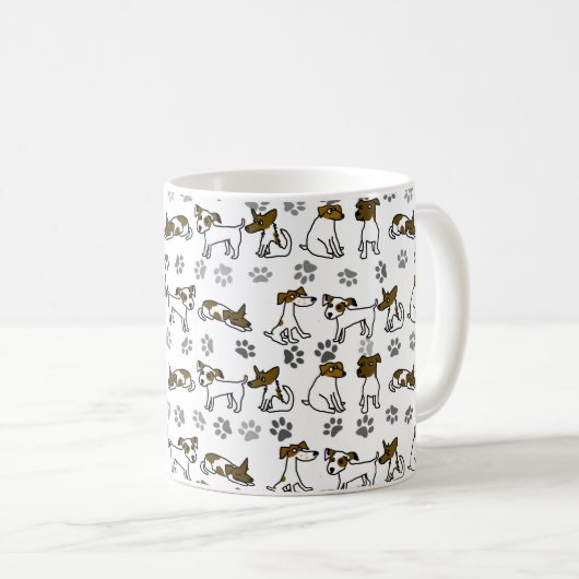 Mug Cartoon avec Jack Russell Terrier (Devant droit)