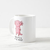 Mug Cartoon Axolotl à main mignon (Devant gauche)