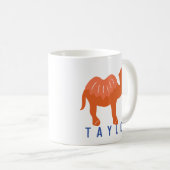 Mug Cartoon Camel Orange Bactrian 2 Humps Personnalisé (Devant droit)