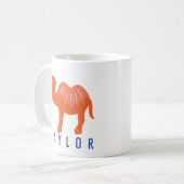 Mug Cartoon Camel Orange Bactrian 2 Humps Personnalisé (Devant gauche)