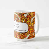 Mug Cartoon Cat Doodle Line Drawing (Devant droit)