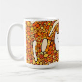 Mug Cartoon Cat Doodle Line Drawing (Gauche)