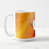 Mug Cartoon Cat Doodle Line Drawing (Gauche)