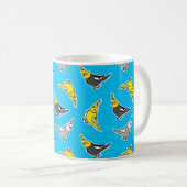 Mug Cartoon Cockatiels Motif (Devant droit)