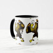 Mug Cartoon Combattre l'aigle (Devant gauche)