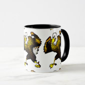 Mug Cartoon Combattre l'aigle (Devant droit)
