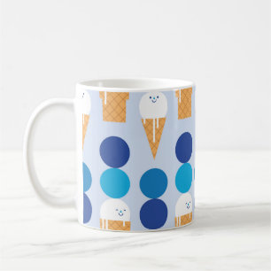 Mug Cartoon crème glacée mignonne design motif sans co