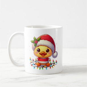 Mug Cartoon de canard de Noël Père Noël-68362