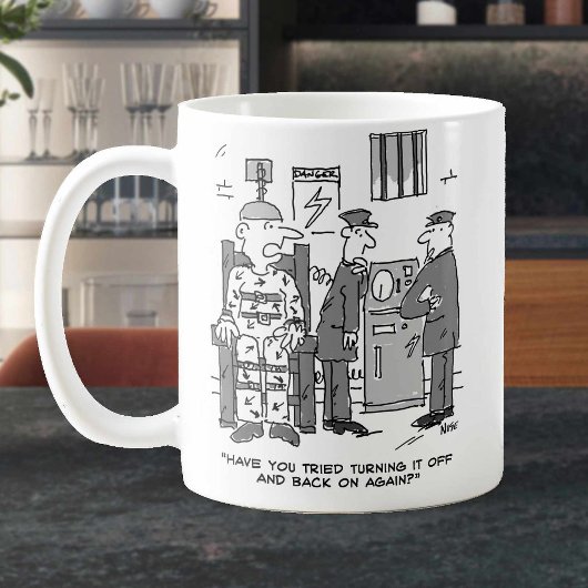 Mug Cartoon de chaise électrique défectueuse - Drôle
