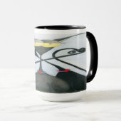 Mug Cartoon de chats gris et noir (Devant droit)