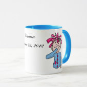 Mug Cartoon de la première poupée de cerf de bébé pers (Devant droit)