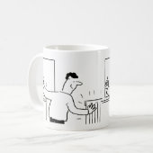 Mug Cartoon de l'ingénieur du plombier et du chauffage (Devant gauche)