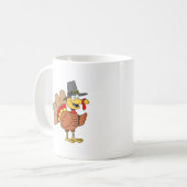 Mug Cartoon de pèlerin de Turquie mignonne (Devant gauche)