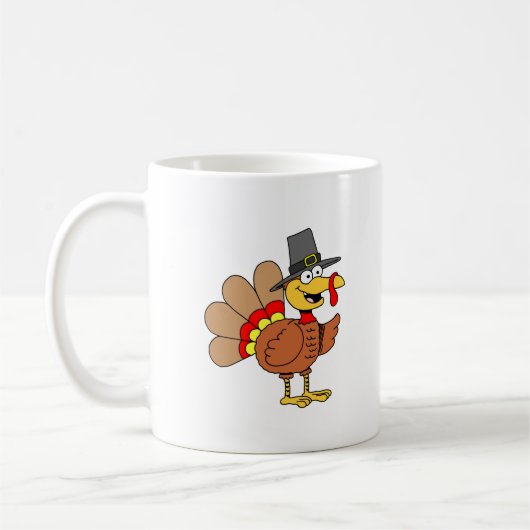 Mug Cartoon de pèlerin de Turquie mignonne (Gauche)