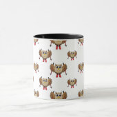 Mug Cartoon de ski de Chouette (Centre)