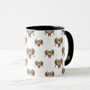Mug Cartoon de ski de Chouette