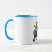 Mug Cartoon giraffe & rhino playing basketball (Gauche)