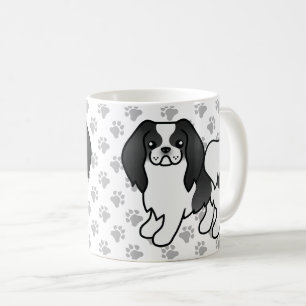 Mug Cartoon japonais noir et blanc Chien et pattes