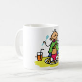 Mug Cartoon Kid Savourez un repas avec du jus et des o (Devant gauche)