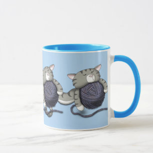 Mug Cartoon Kitty avec boule de fil