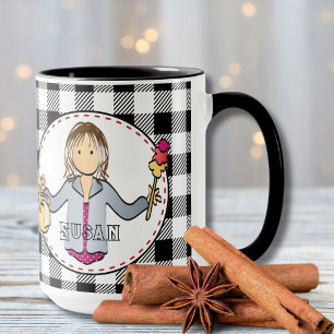 Mug Cartoon Lady de nettoyage Merci personnalisé cadea