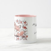 Mug Cartoon mignon Fox Amateurs Coeurs Saint Valentin (Centre)