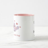 Mug Cartoon mignon Lovebirds Coeurs roses Saint-Valent (Centre)