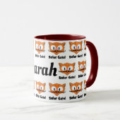 Mug Cartoon Mustache Chat Motif Personnalisé (Devant droit)