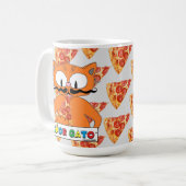 Mug Cartoon Mustache Chat Señor Gato Pizza Amateurs Gr (Devant gauche)