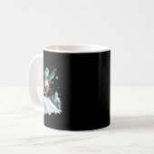 Mug Cartoon Penguin Snowboard Aventure Hiver (Devant gauche)