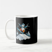 Mug Cartoon Penguin Snowboard Aventure Hiver (Gauche)