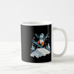 Mug Cartoon Penguin Snowboard Aventure Hiver