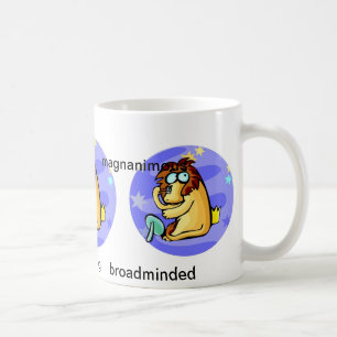 Mug Cartoon personnalisable Leo Lion traits Zodiac