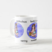 Mug Cartoon personnalisable Virgo traits Zodiac (Devant gauche)