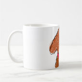 Mug Cartoon personnalisé mignon Doodé rouge chien (Gauche)