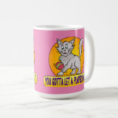 MUG CARTOON PLAYER CAT (Devant droit)
