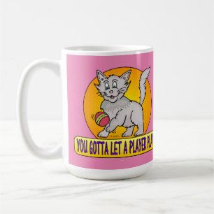 MUG CARTOON PLAYER CAT