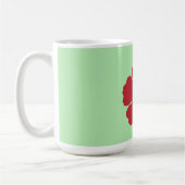 Mug Cartoon rouge Hibiscus simple (Gauche)