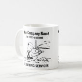 Mug Cartoon Services de Plomberie (Devant gauche)