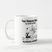 Mug Cartoon Services de Plomberie (Gauche)