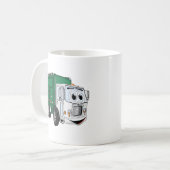 Mug Cartoon vert blanc souriant à ordures (Devant gauche)