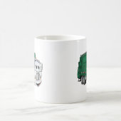 Mug Cartoon vert blanc souriant à ordures (Centre)