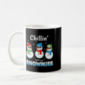 Mug Cartoons Chillin' With My Snowmies, Funny Snowman  (Gauche)
