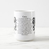 Mug Cary, l'origine, la signification et la crête (Centre)