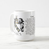 Mug Cary, l'origine, la signification et la crête (Devant gauche)