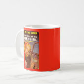 Mug Cas de la couverture de livre boudeuse de fille (Devant gauche)