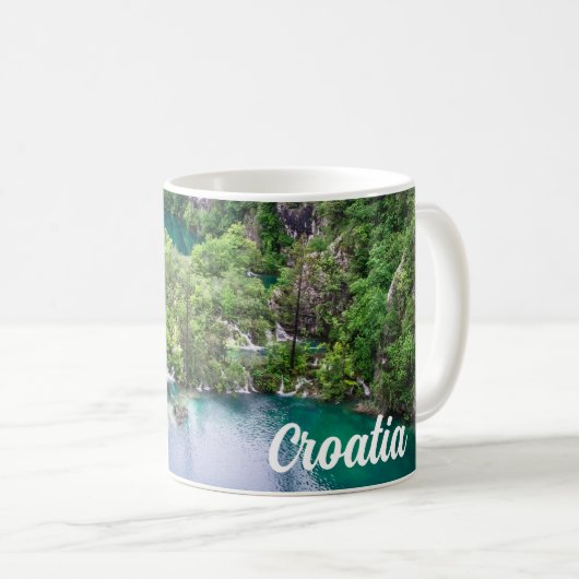 Mug Cascade de cascade dans le parc des lacs Plitvice, (Devant droit)