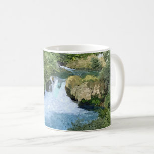 Mug Cascades de Krka en Croatie vue panoramique